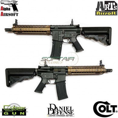 Fucile elettrico ptw mk18 mod1 dual tone daniel defense alpha airsoft colt arts airsoft (180874)