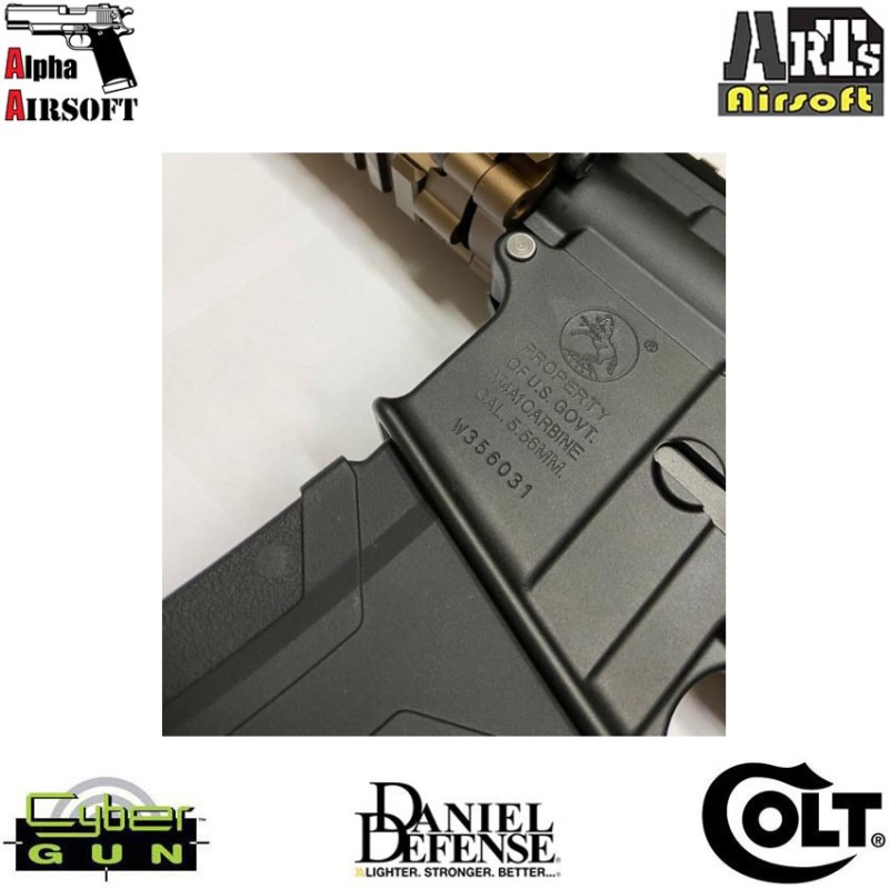 Electric rifle ptw mk18 mod1 dual tone daniel defense alpha airsoft colt arts airsoft (180874)