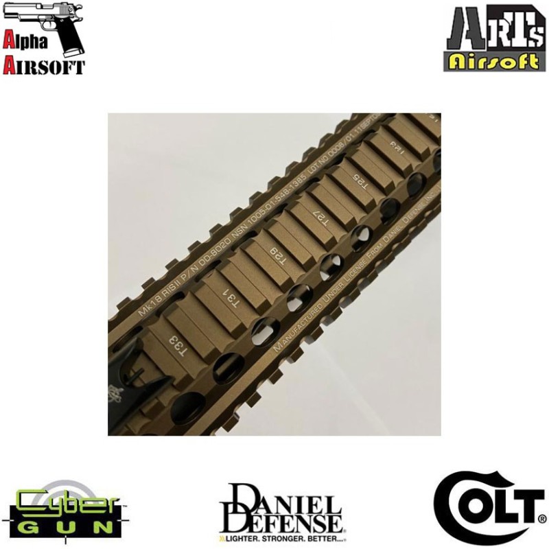 Electric rifle ptw mk18 mod1 dual tone daniel defense alpha airsoft colt arts airsoft (180874)
