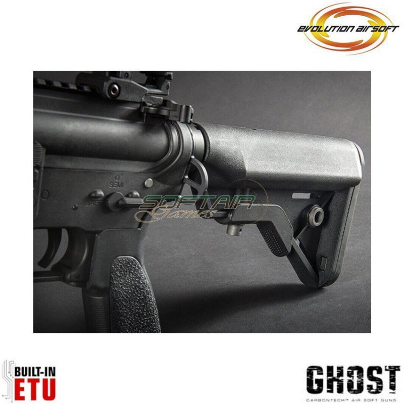 Fucile elettrico Ghost M EMR A black Carbontech ETU evolution airsoft (ea-ec34ar-etu)