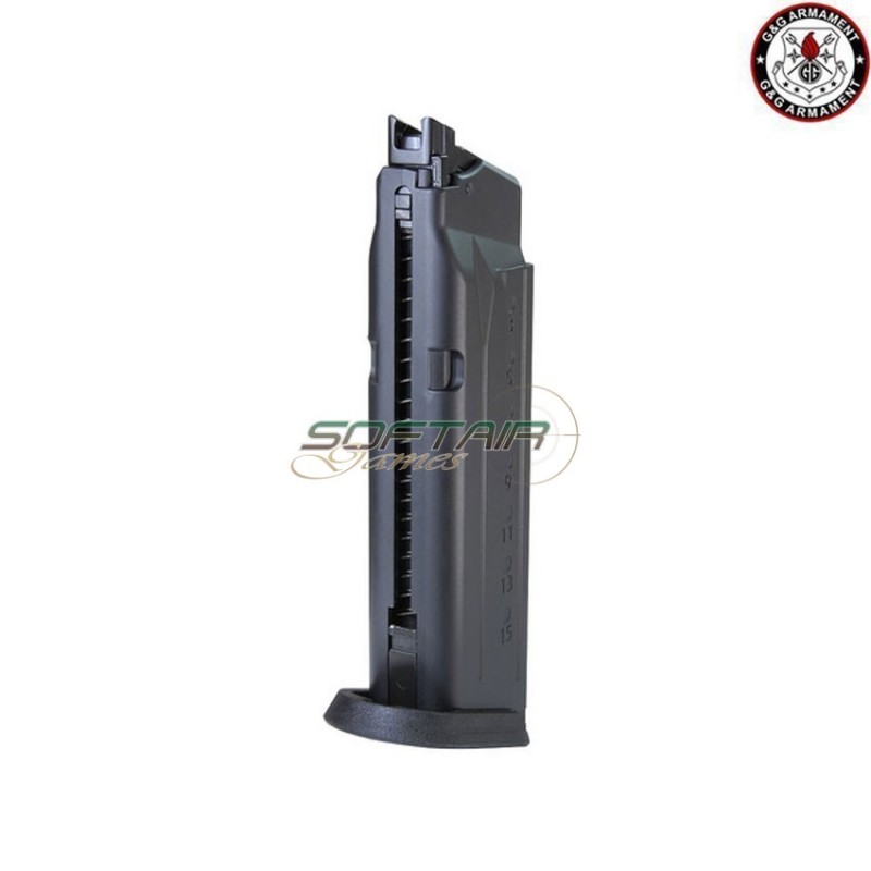 Gas magazine 25bb black for pistol piranha g&g (g08183)