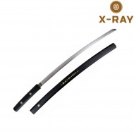 Katana goemon series black wooden scabbard and handle x-ray (xr-jl048b)