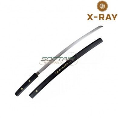 Set 3 katane con fodero e impugnatura in legno nero x-ray (xr-jl048bs)