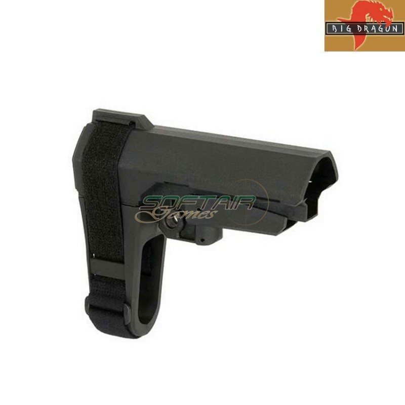 Minimalist sba3 style stabilizing stock black big dragon (bd-3675)