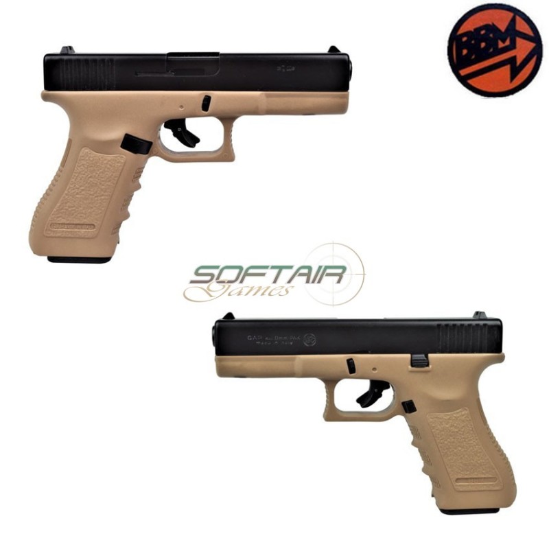 Blank Pistol Gap Tan/Black Caliber 8 Bruni (br-1400bt)