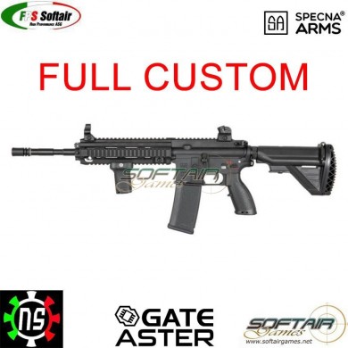 Rifle prepared full custom aeg 416 long version edge 2.0 black ns/fps/sg specna arms (nsc-416l-edge-bk-fc)