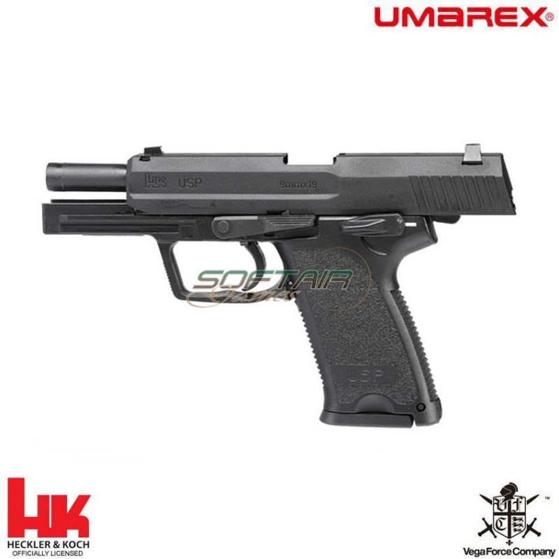 Gas usp black blowback pistol h&k vfc umarex (um-2.6437)