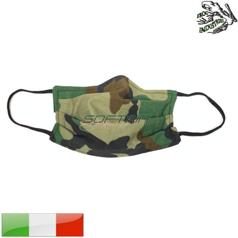 Mascherina portafiltro woodland frog industries® (fi-mask-wd)