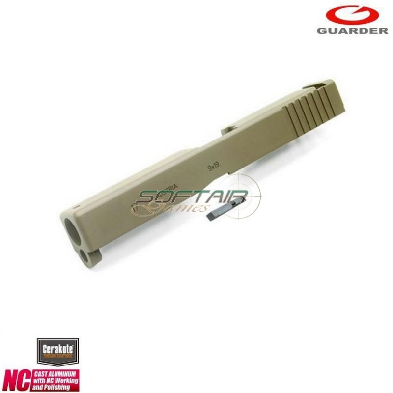 Carrello In Alluminio Cerakote fde Per Glock Marui 17 Guarder (glk-16c-fde)