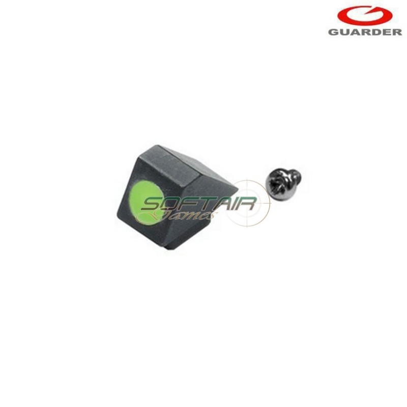 Night green steel rear sight for marui glock guarder (glk-73-green)