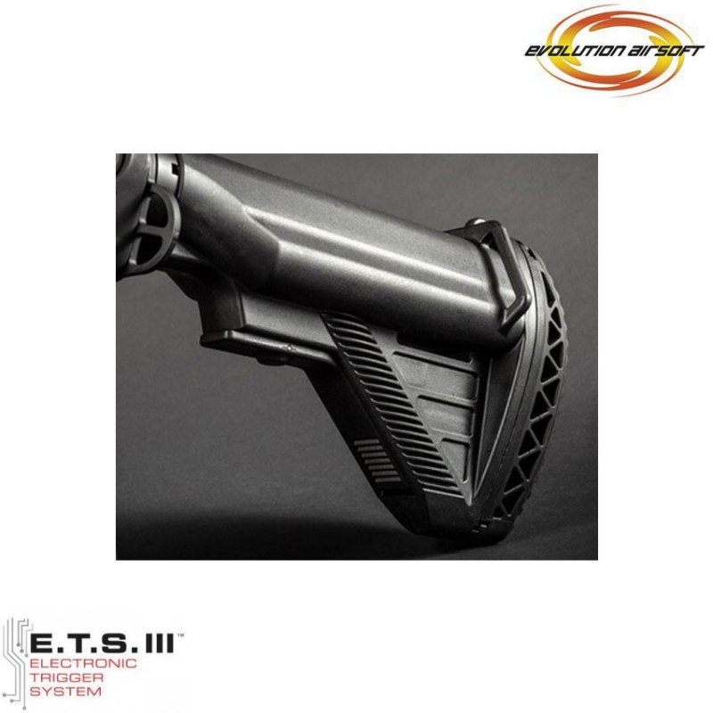 Electric rifle e-416 cqb ets black evolution airsoft (ea-eh17ar-ets)