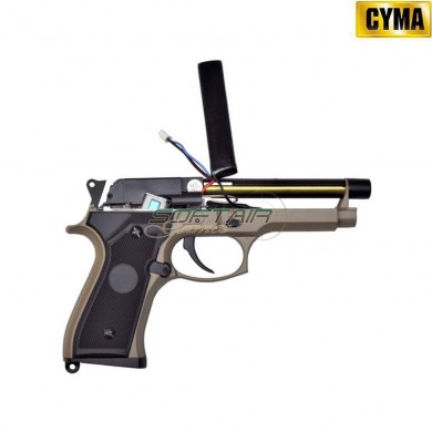Pistola elettrica m92 tan aep full set mosfet version cyma (cm-cm126upt)