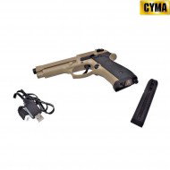 Electric pistol m9a3 tan aep full set mosfet version cyma (cm-cm132upt)