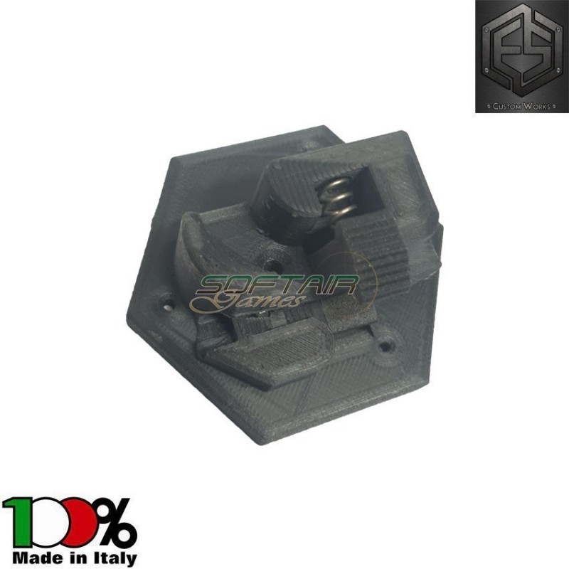 Rigid fast holster MOLLE system for mk23 right version black base e.s. custom works (escw-51)