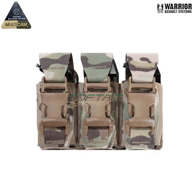 Laser cut triple 40mm Flash Bang pouch MultiCam® Warrior Assault Systems (w-lc-t40-fbp-mc)