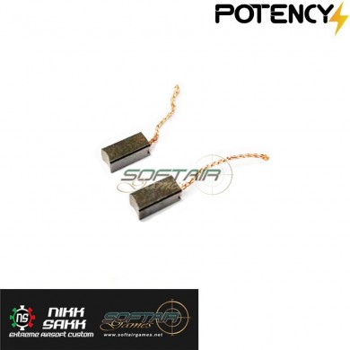 Coppia spazzole per motore softair potency® (pty-mb)