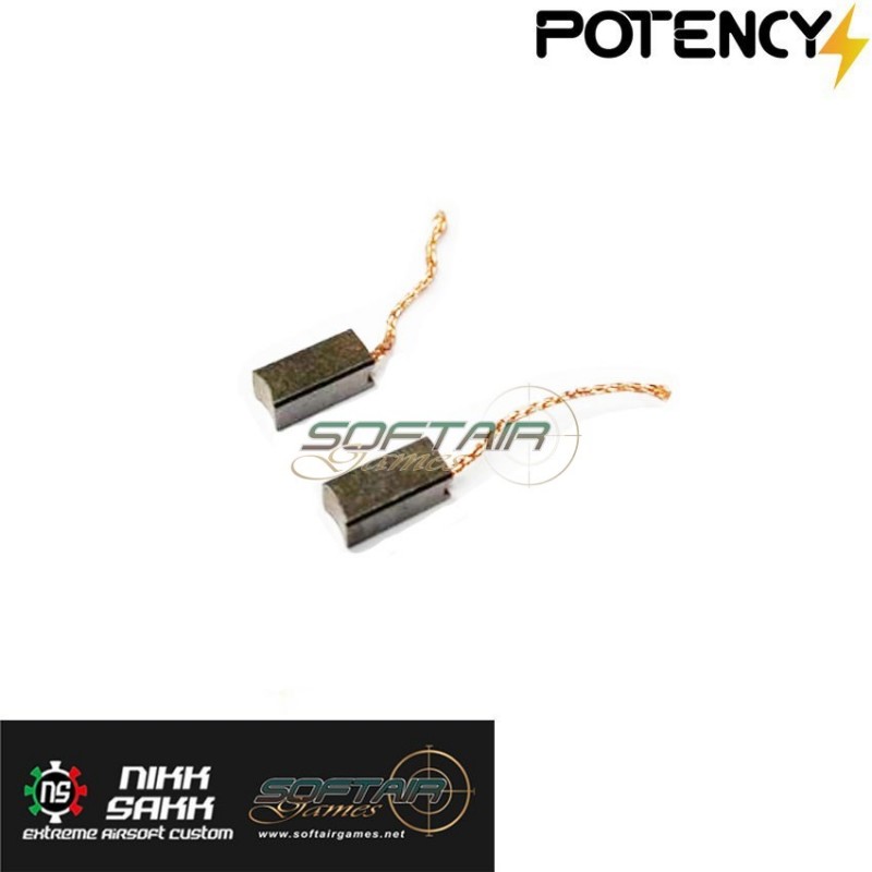 Pair of brushes for airsoft motor potency® (pty-mb)
