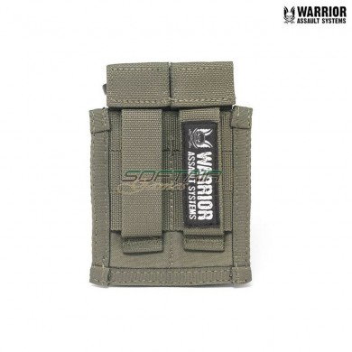 Tasca doppia action 9mm caricatori pistola ranger green warrior assault systems (w-eo-dpda-9-rg)