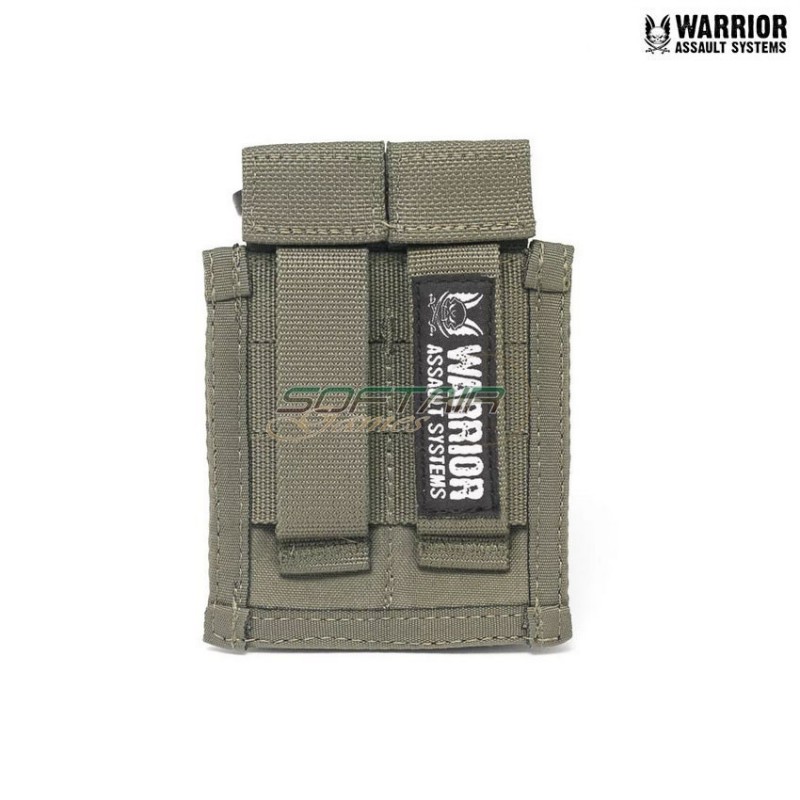 Tasca doppia action 9mm caricatori pistola ranger green warrior assault systems (w-eo-dpda-9-rg)