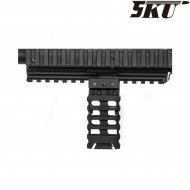 ULTRALIGHT vertical grip for weaver 20mm BLACK 5ku (5ku-107)