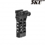 ULTRALIGHT long vertical grip for weaver 20mm BLACK 5ku (5ku-111)