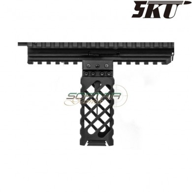 Grip verticale ULTRALIGHT-45 long per weaver 20mm BLACK 5ku (5ku-111-45)