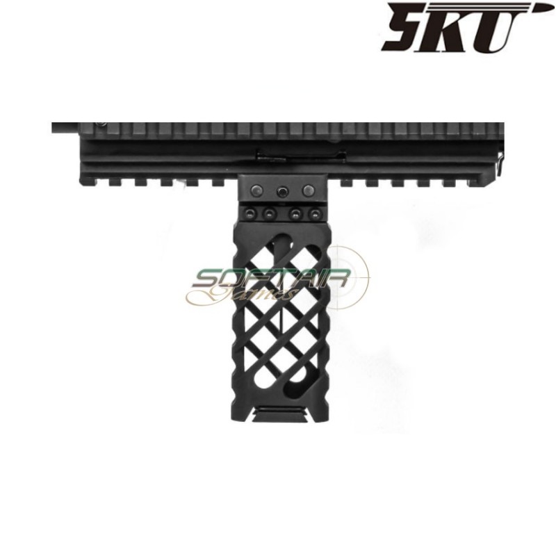 Grip verticale ULTRALIGHT-45 long per weaver 20mm BLACK 5ku (5ku-111-45)