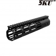 Aluminum nsr 9" LC rail black 5ku (5ku-234-9)