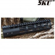 Aluminum nsr 9" LC rail black 5ku (5ku-234-9)