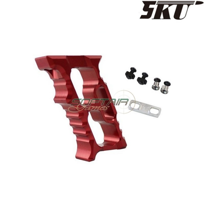 Multipurpose HALO MINIVERT grip for keymod & LC red 5ku (5ku-235-r)