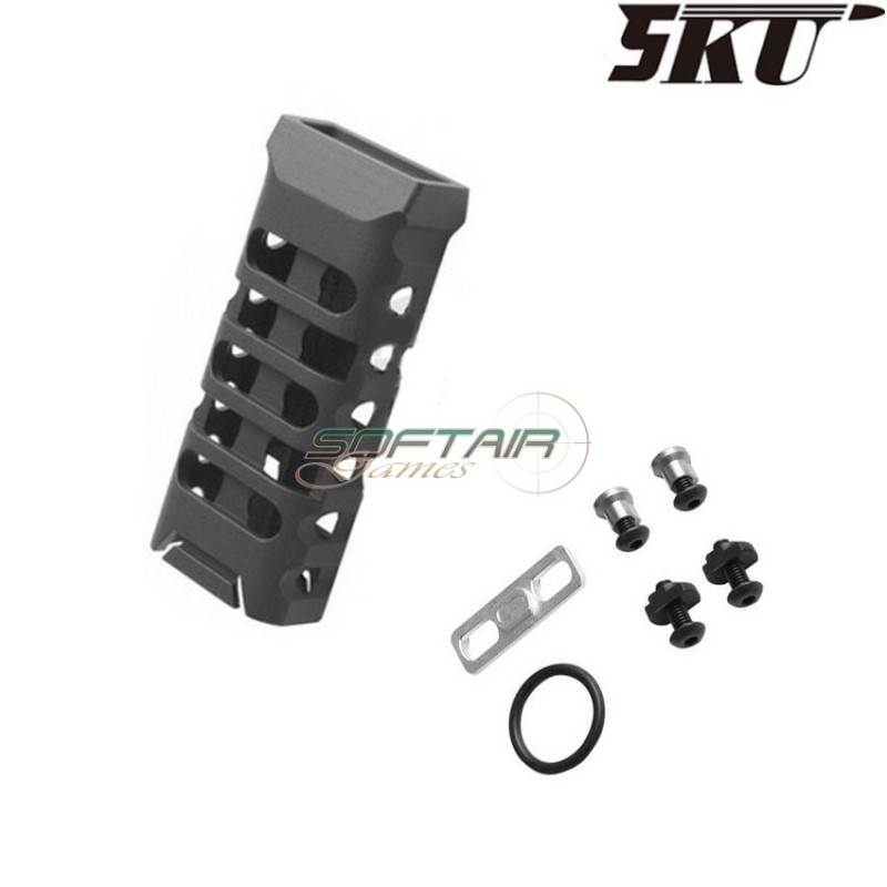 Grip verticale ULTRALIGHT long per keymod & LC BLACK 5ku (5ku-254)