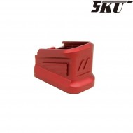 ZEV style red magazine base for marui pistol g17/g18 5ku (5ku-gb-445-r)