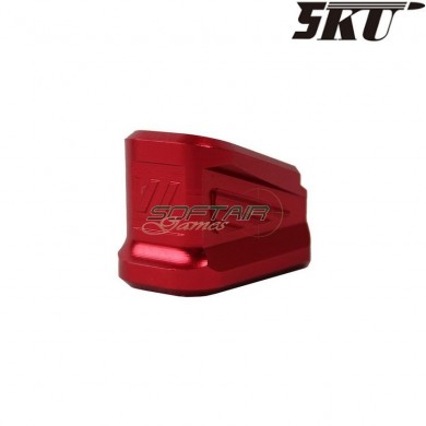 ZEV style red magazine base for saa/stark/umarex pistol g17/g18 5ku (5ku-gb-446-r)