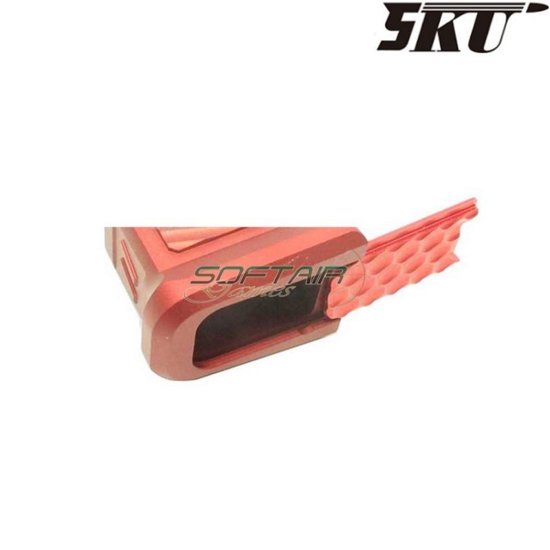 ZEV style red magazine base for saa/stark/umarex pistol g17/g18 5ku (5ku-gb-446-r)