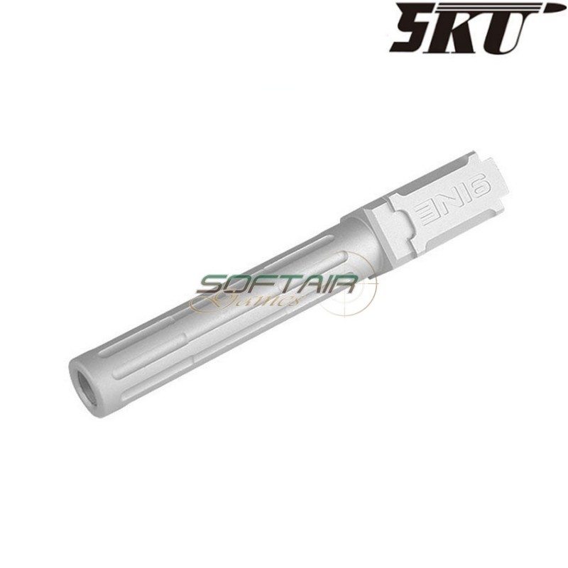 Canna esterna 9ine style silver per pistola g19 5ku (5ku-gb-469-s)