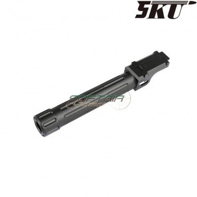 9ine style black with thread outer barrel for pistol g19 5ku (5ku-gb-468-bk)