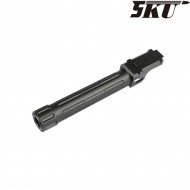 Canna esterna 9ine style black con filetto per pistola g19 5ku (5ku-gb-468-bk)