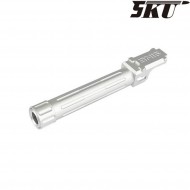 Canna esterna 9ine style silver con filetto per pistola g19 5ku (5ku-gb-468-s)