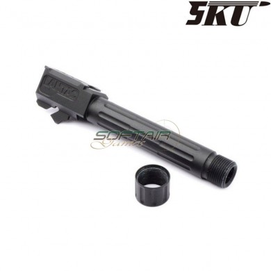 9ine style black with thread outer barrel for pistol vfc/umarex g19 5ku (5ku-gb-471-bk)