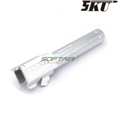 9ine style silver outer barrel for pistol vfc/umarex g19 5ku (5ku-gb-472-s)