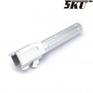 9ine style silver outer barrel for pistol vfc/umarex g19 5ku (5ku-gb-472-s)