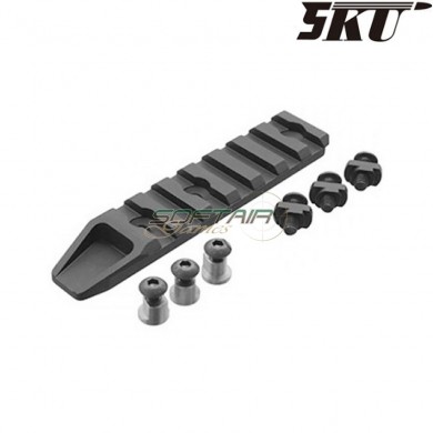 Slitta 7 slots per keymod & LC black 5ku (5ku-238)