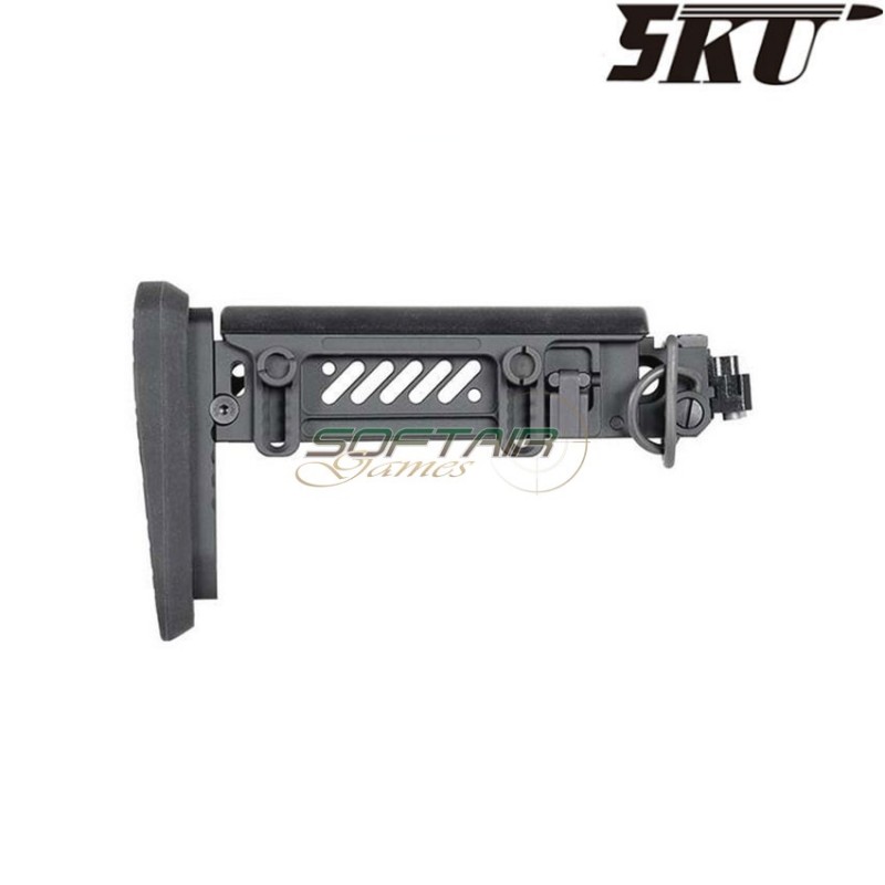 Calcio pieghevole PT-1 GEN.2 ZENITCO style black per fucile elettrico ak e&l 5ku (5ku-263)