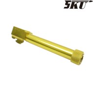 Canna esterna standard style gold type 1 con filetto per pistola g17/g18 5ku (5ku-gb-429-g)