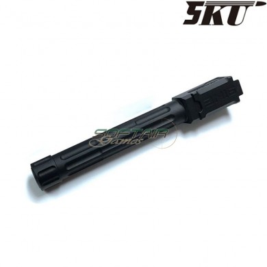 Canna esterna 9ine style black con filetto per pistola g17/g18 5ku (5ku-gb-449-bk)