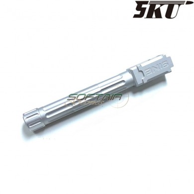 Canna esterna 9ine style silver con filetto per pistola g17/g18 5ku (5ku-gb-449-s)