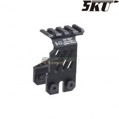 ZENITCO style mount black rail B-22 upper for ak electric gun 5ku (5ku-265-bk)