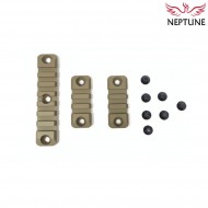 3 pieces set dark earth 416 geissele rail 20mm weaver neptune (nte-180-de)