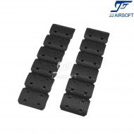 12 pieces Type 2 KEYMOD Rail Cover Set black jj airsoft (ja-1928-bk)