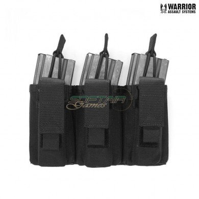 Tasca Open Tripla 5.56mm & Tripla 9mm Velcro black Warrior Assault Systems (w-eo-tmop-tp-blk)